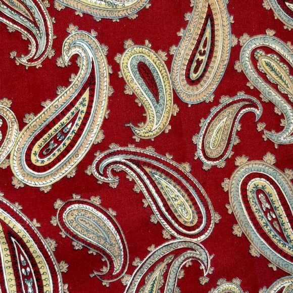 Vintage Ruth Matthews Paisley Wide Leg Pants | Size‎ 26W | High Rise Boho Cotton - Picture 7 of 9